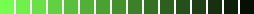 a set of 16 green colour blocks