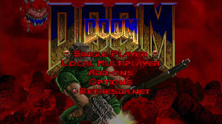 Main menu of Doom