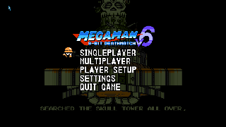 Main menu of Mega Man 8-bit Deathmatch